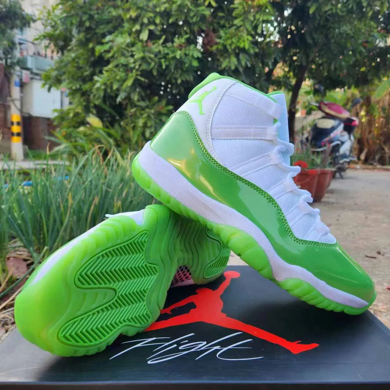 Aj 11 Lime Green Shoes Men'S Sneakers – Nk0004375