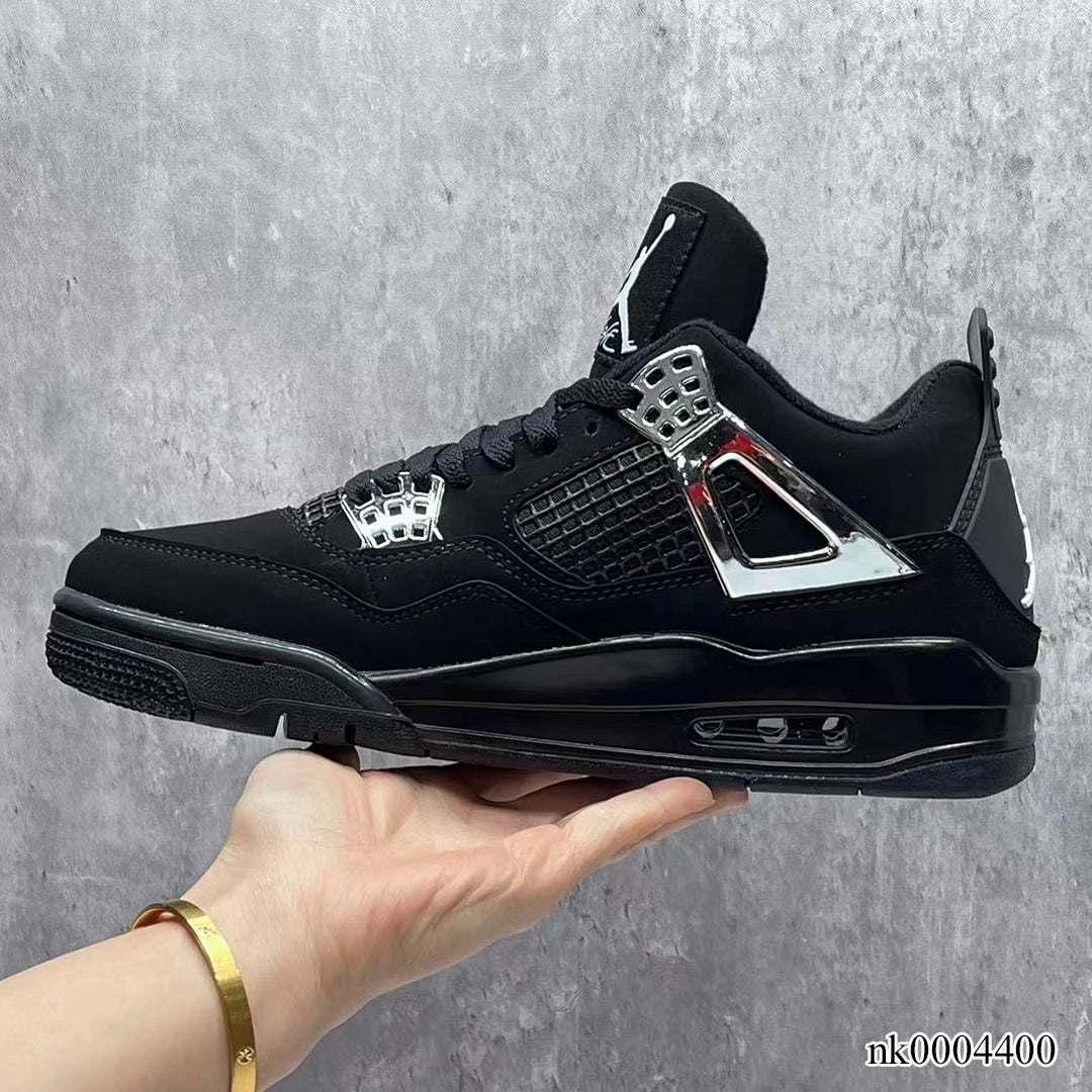 AJ 4 Black Chrome Shoes Women's Sneakers – Nk0004400