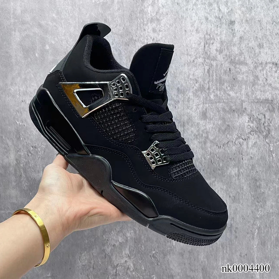 AJ 4 Black Chrome Shoes Women's Sneakers – Nk0004400