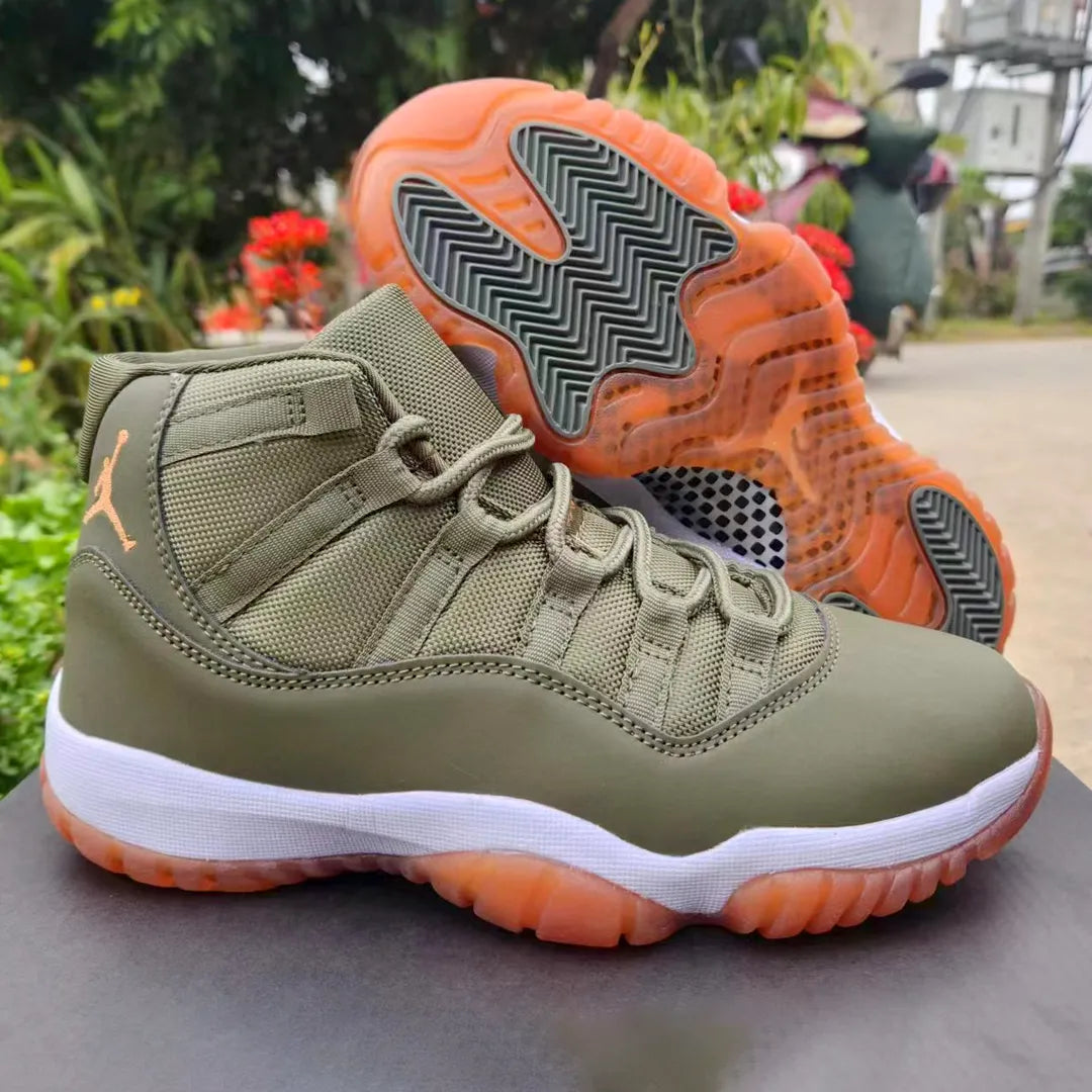 Aj 11 Matte Olive Green Shoes Sneaker – Nk0004441