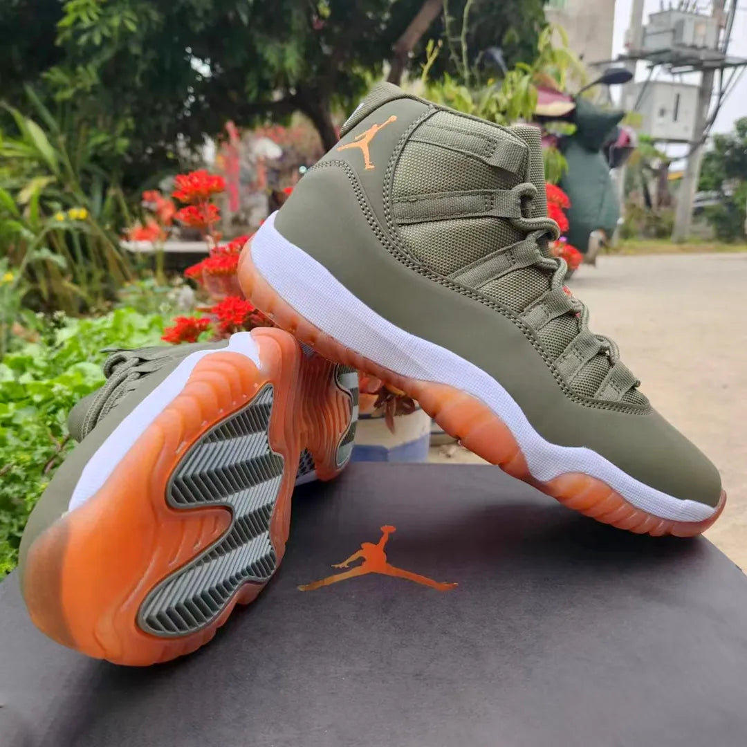 Aj 11 Matte Olive Green Shoes Sneaker – Nk0004441