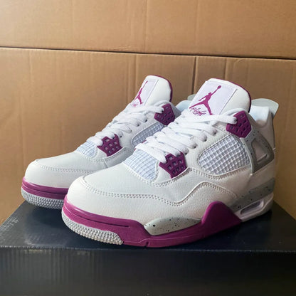 Aj 4 White Purple Cement Shoes Men'S Sneakers – Nk0004462