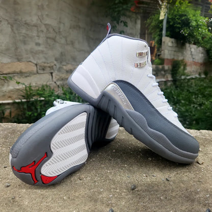 Aj 12 White Dark Grey Shoes Men'S Sneakers – Nk0004486