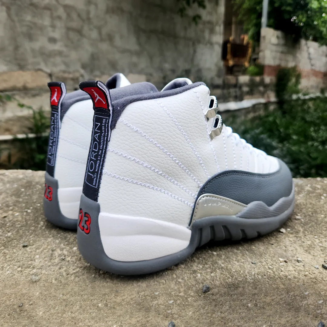 Aj 12 White Dark Grey Shoes Men'S Sneakers – Nk0004486