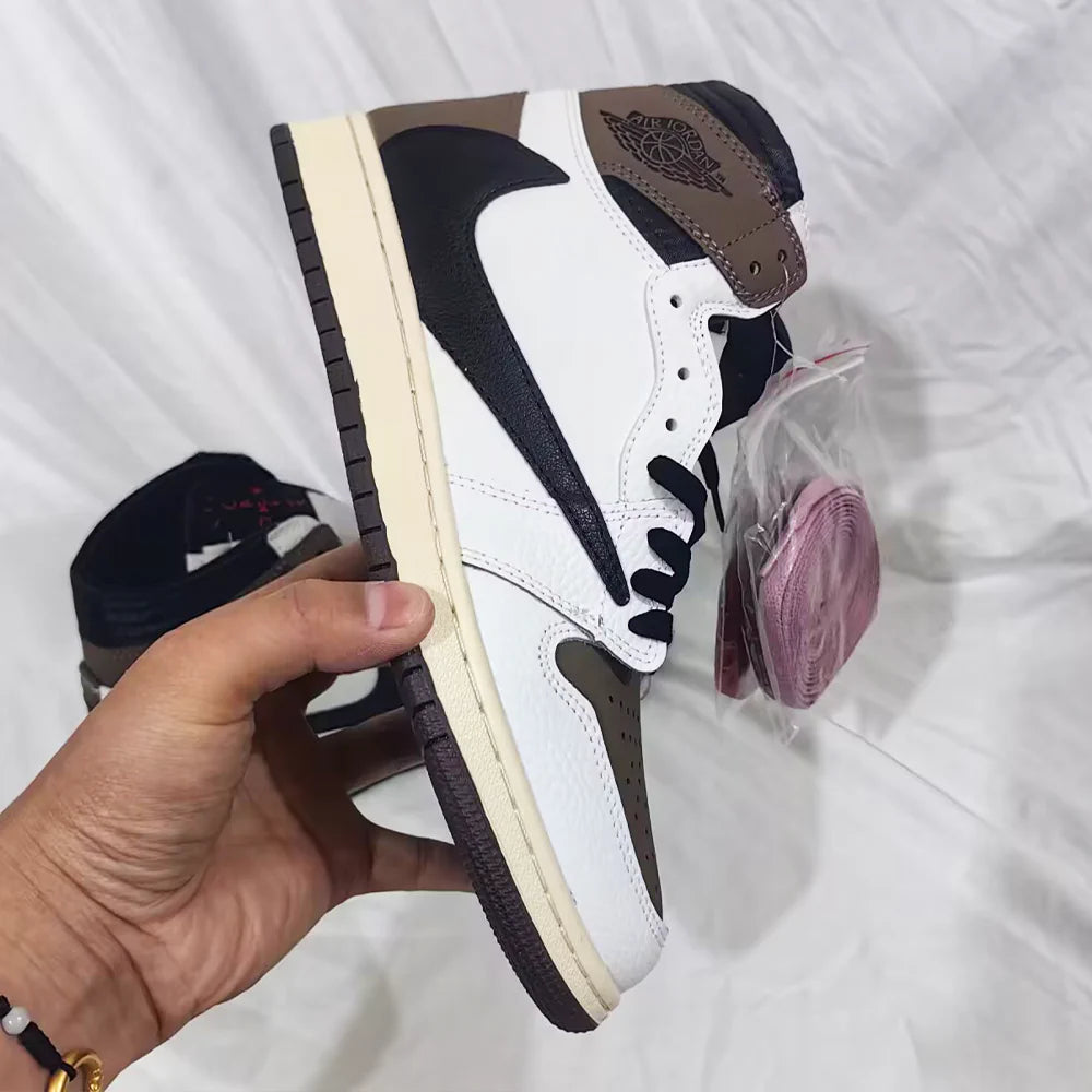 Travis Scott X Aj 1 High Og Sp Reverse Mocha Shoes Men'S Sneakers – Nk0004491