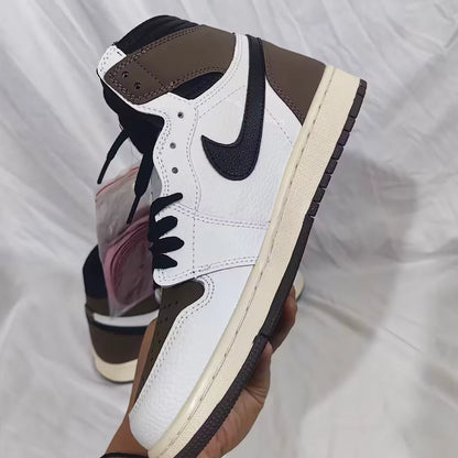Travis Scott X Aj 1 High Og Sp Reverse Mocha Shoes Men'S Sneakers – Nk0004491