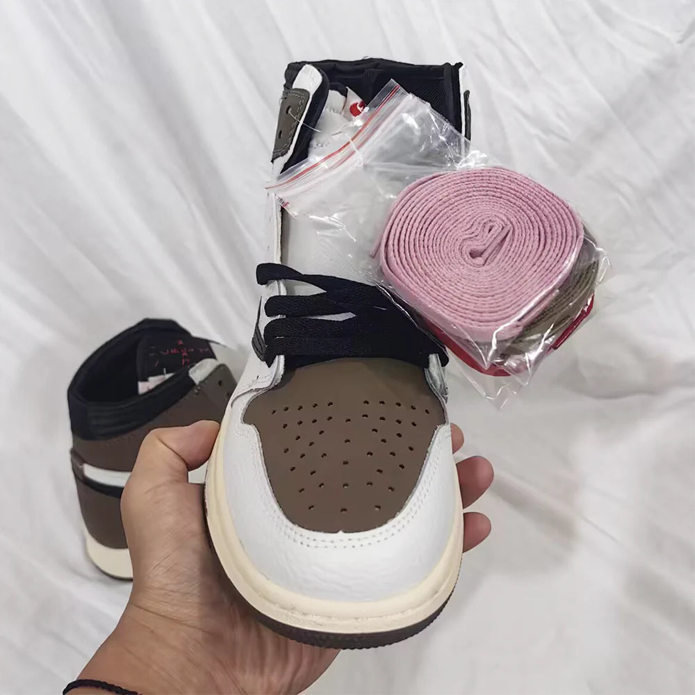 Travis Scott X Aj 1 High Og Sp Reverse Mocha Shoes Men'S Sneakers – Nk0004491