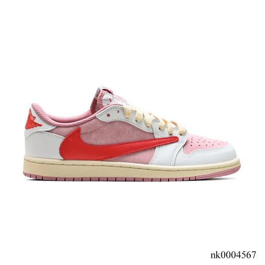 Travis Scott x AJ 1 Low OG Shy Pink/Tropical Pink Shoes Women's Sneakers – Nk0004567