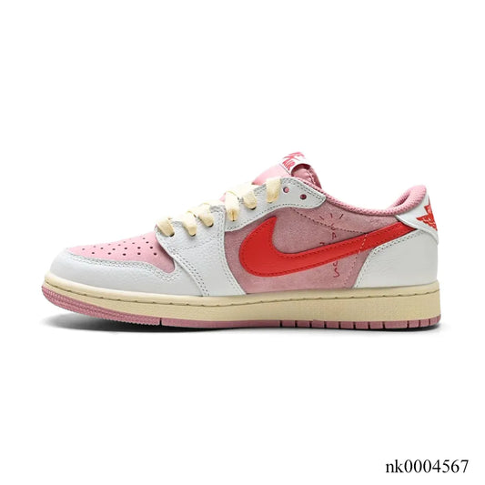 Travis Scott x AJ 1 Low OG Shy Pink/Tropical Pink Shoes Women's Sneakers – Nk0004567