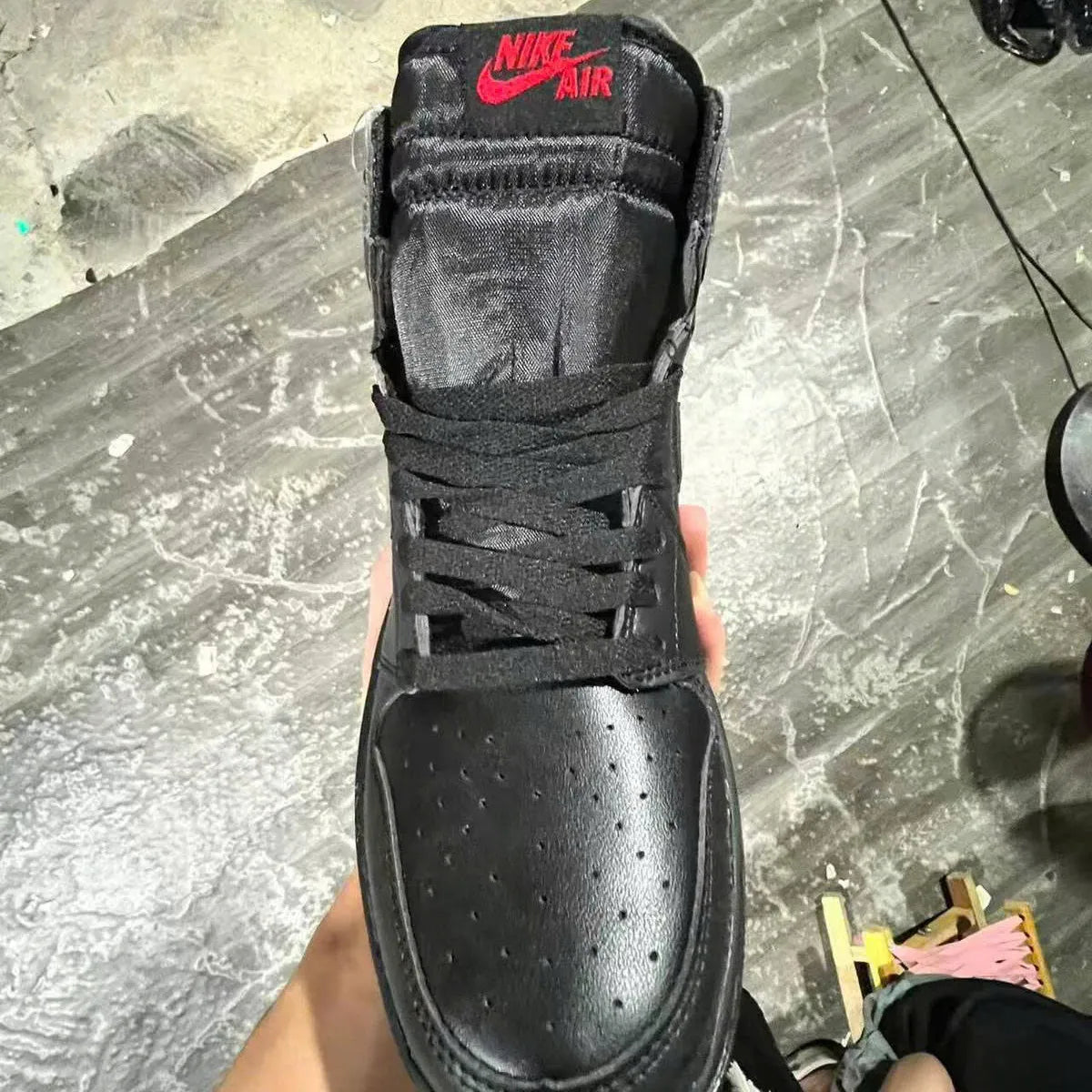 Aj 1 High Og Triple Black Shoes Men'S Sneakers – Nk0004606