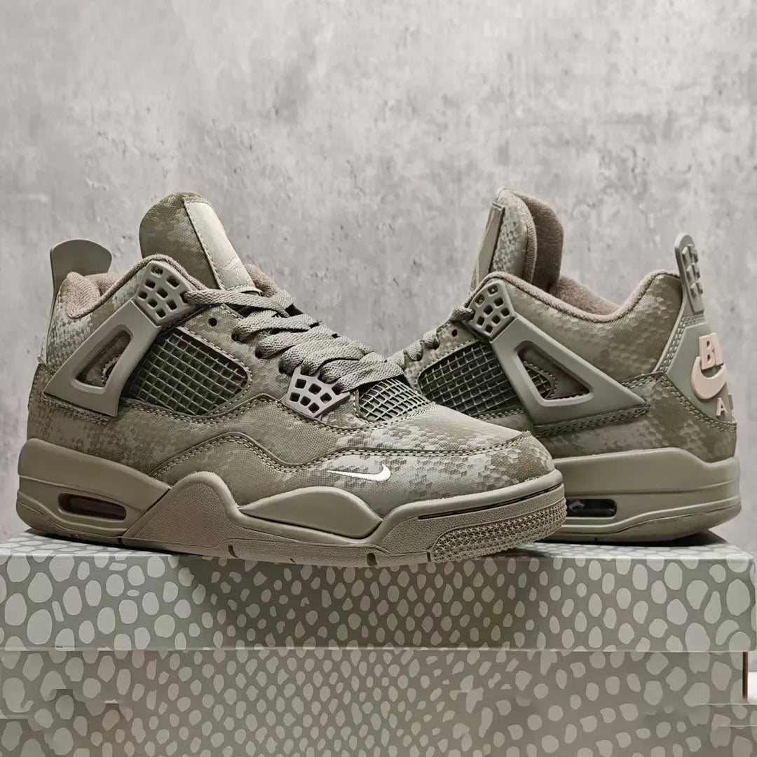 Nigel Sylvester X Aj 4 Army Green Mamba Shoes Men'S Sneakers – Nk0004631