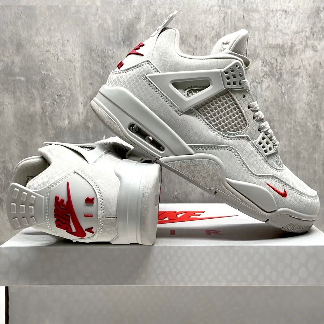 Nigel Sylvester x AJ 4 White Grey Mamba Shoes Women's Sneakers – Nk0004677