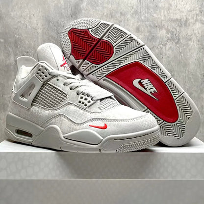 Nigel Sylvester x AJ 4 White Grey Mamba Shoes Women's Sneakers – Nk0004677