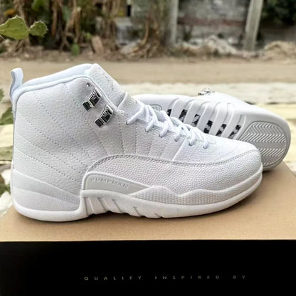 Aj 12 Triple White Shoes Men'S Sneakers – Nk0004696