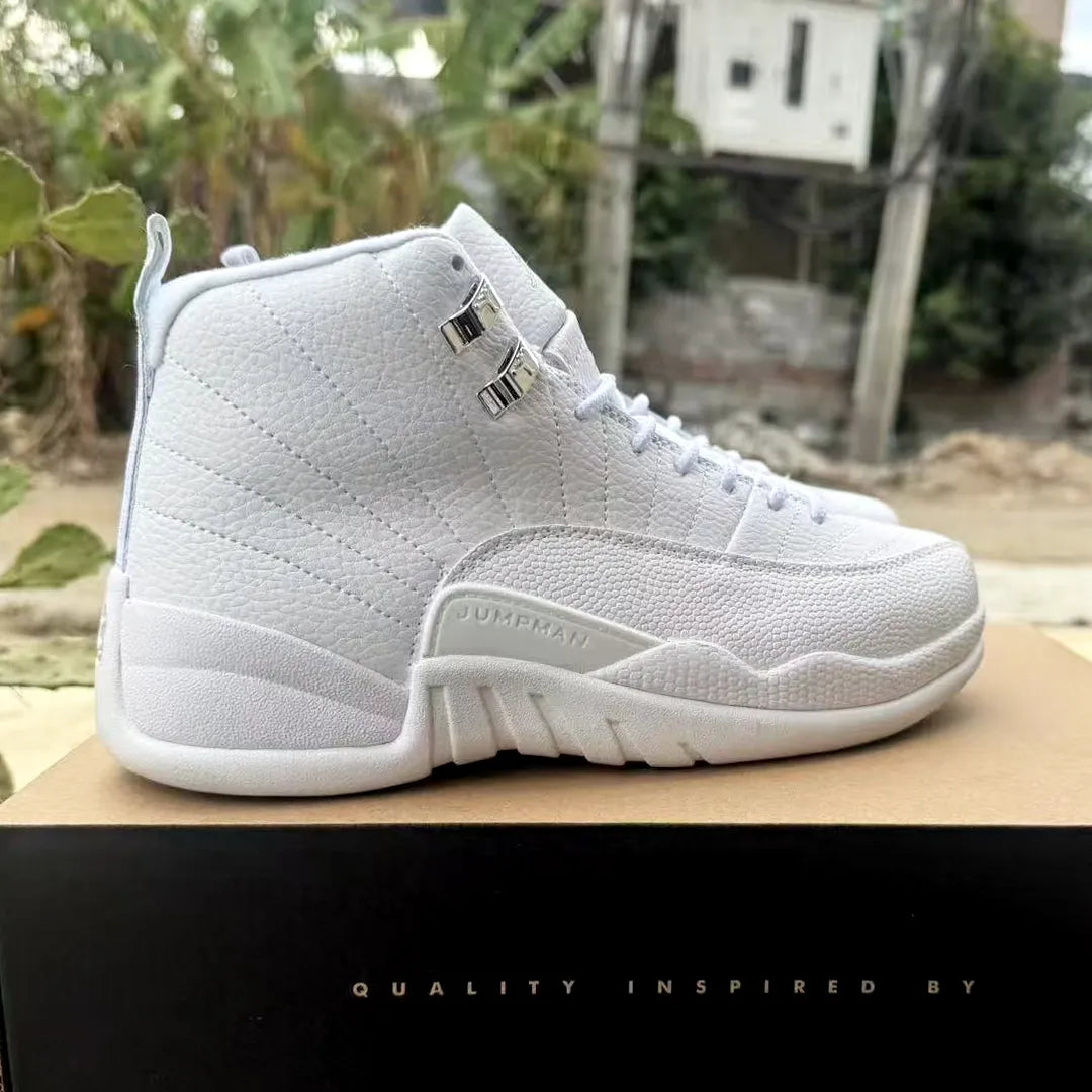 Aj 12 Triple White Shoes Men'S Sneakers – Nk0004696