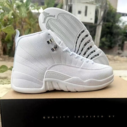 Aj 12 Triple White Shoes Men'S Sneakers – Nk0004696