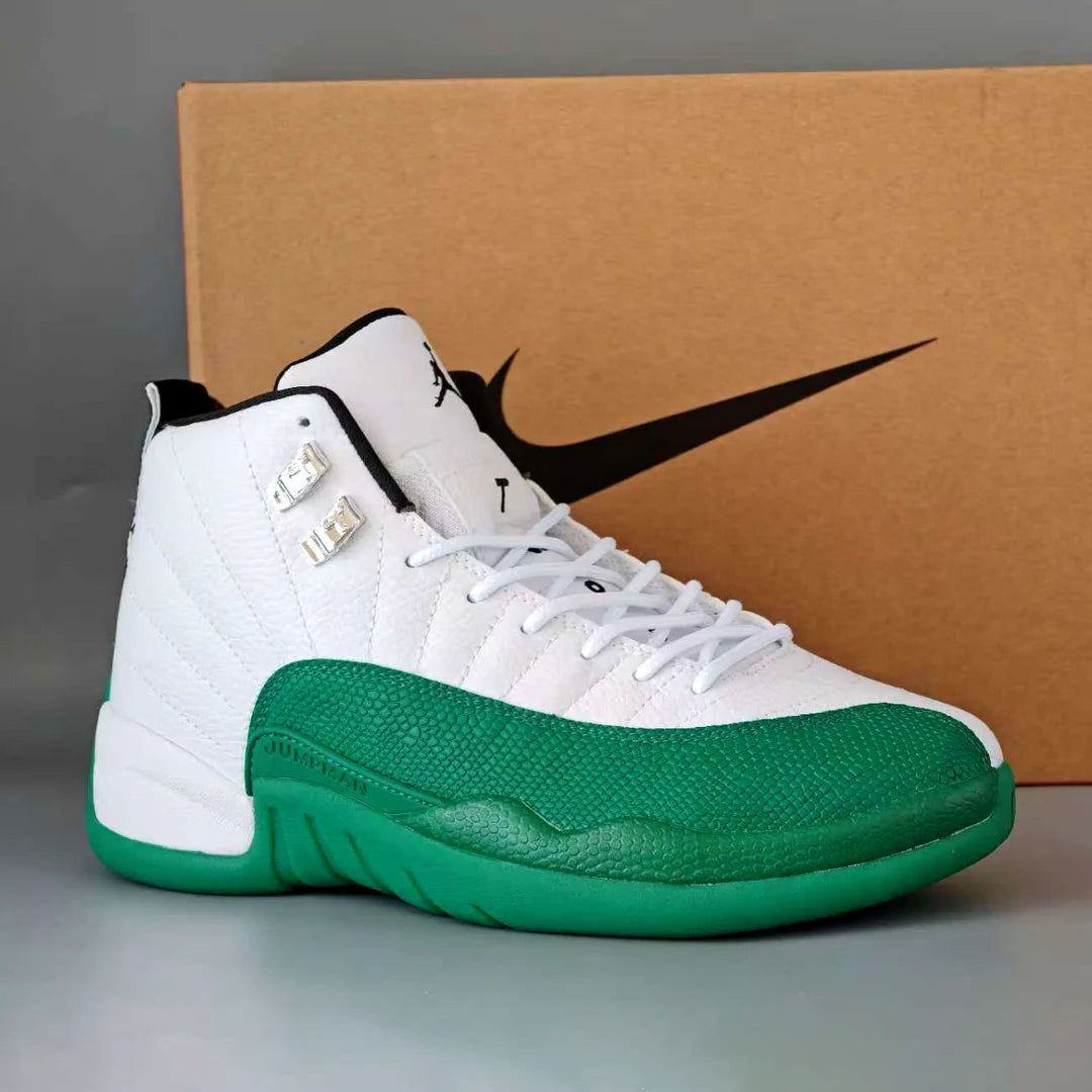 AJ 12 Bucks White Green Shoes Women's Sneakers – Nk0004699