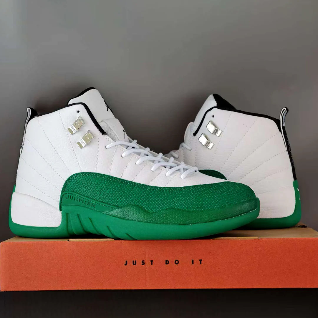 AJ 12 Bucks White Green Shoes Women's Sneakers – Nk0004699