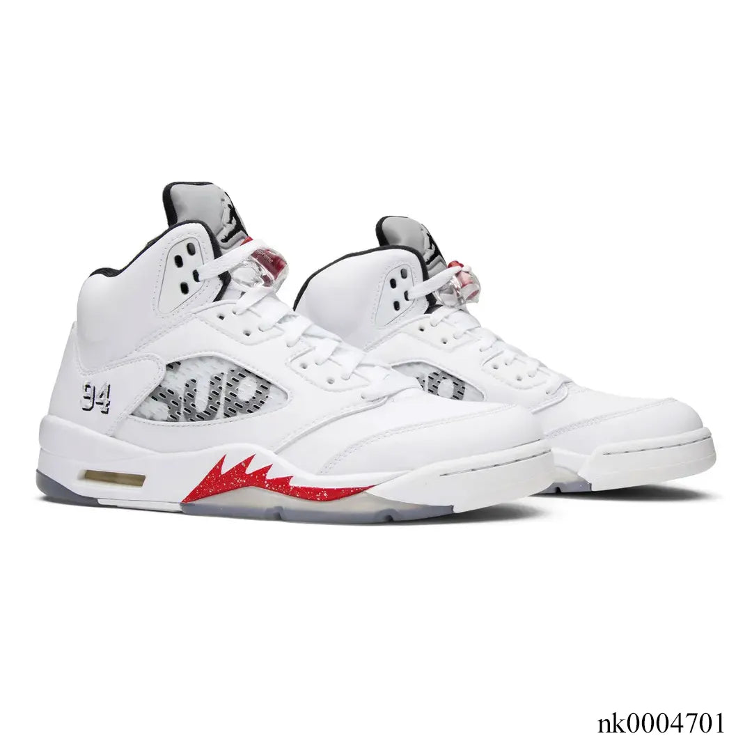 Sup X Aj 5 White Shoes Men'S Sneakers – Nk0004701