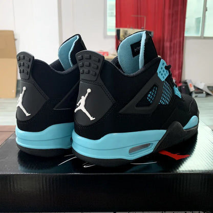 Aj 4 Black Cyan Shoes Men'S Sneakers – Nk0004727