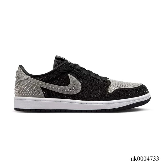 [Premium] Swarovski X Aj 1 Low Og Stealth/Crystal Shoes Men'S Sneakers – Nk0004733