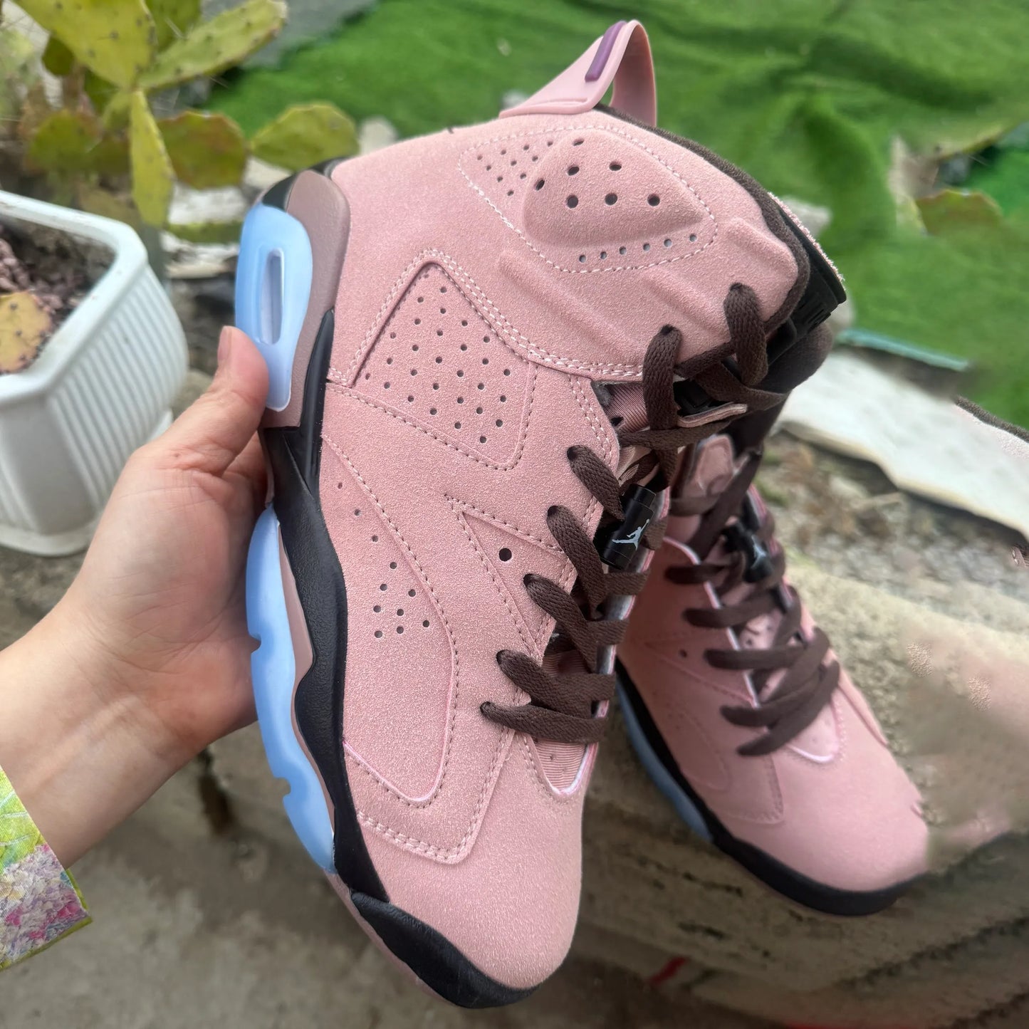 A Ma Maniere X Aj 6 Sp Black Smokey Mauve Shoes Sneaker – Nk0004756