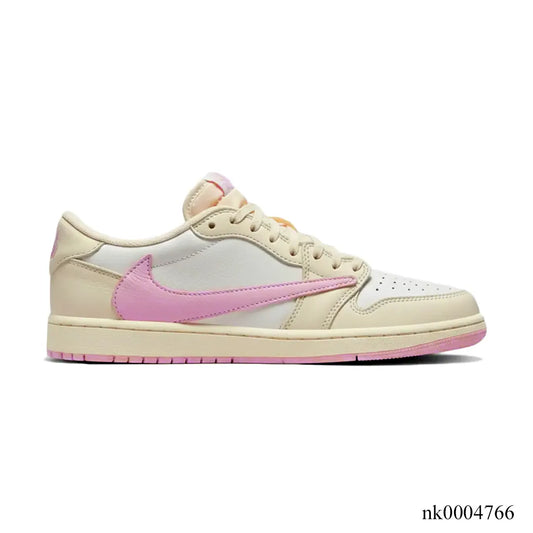 Travis Scott x AJ 1 Low OG Sail Shy Pink Shoes Women's Sneakers – Nk0004766