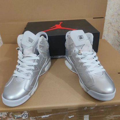 Psg X Aj 6 Metallic Silver Shoes Sneaker – Nk0004782