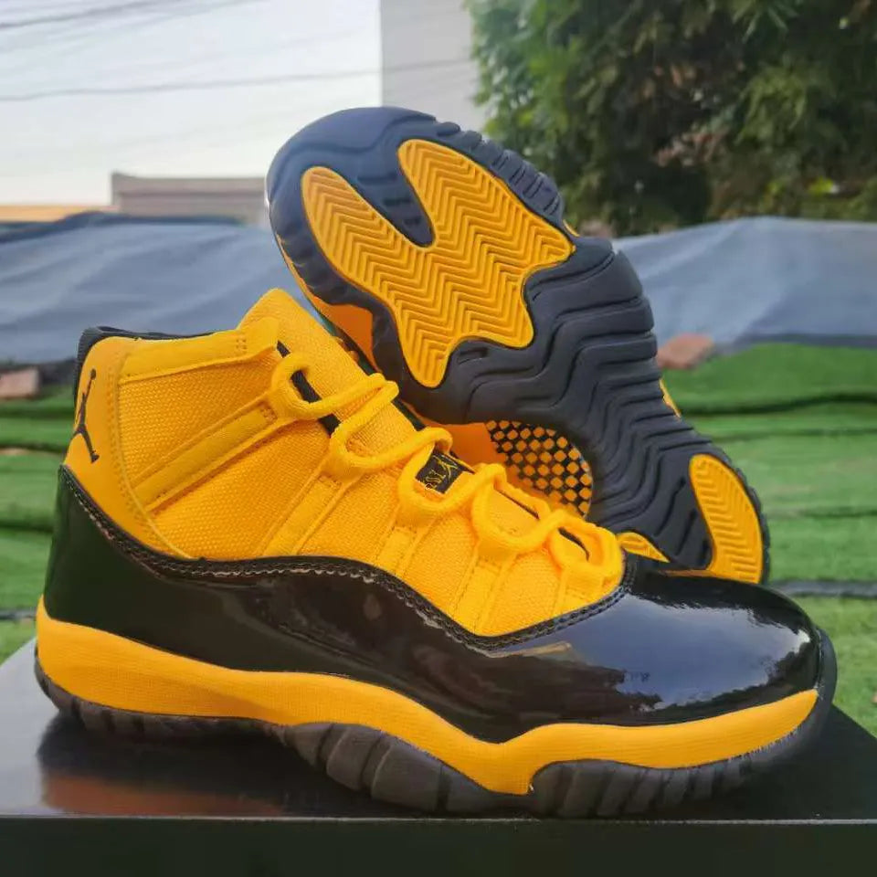 Aj 11 Gamma Black & Yellow Shoes Men'S Sneakers – Nk0004795