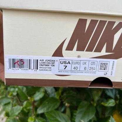 Travis Scott x AJ 1 Low OG Brown Shy Shoes Women's Sneakers – Nk0004811