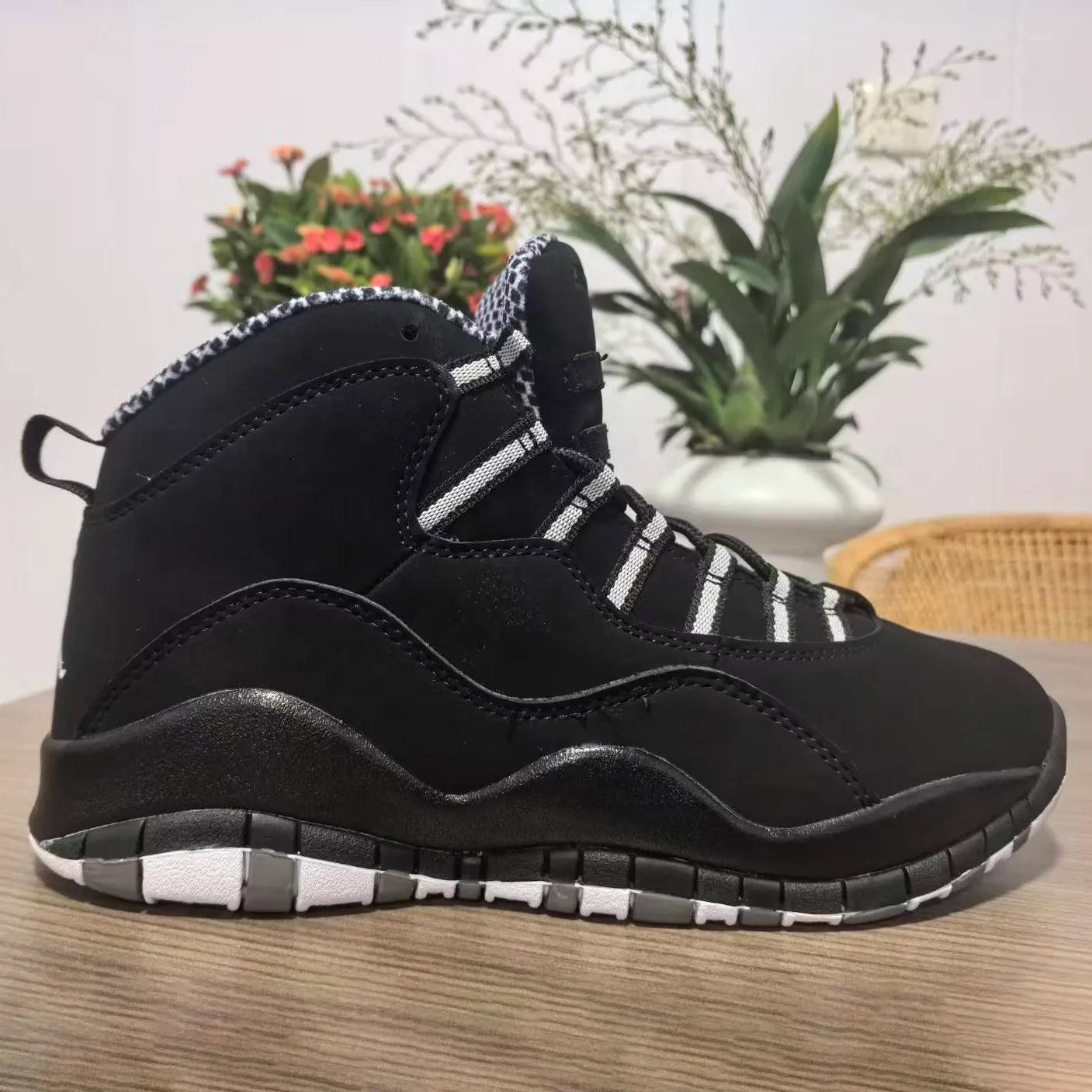 Aj 10 Black And White Stealth Shoes Men'S Sneakers – Nk0004817