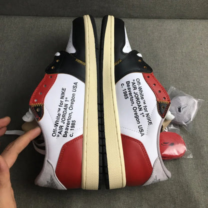 OW x AJ 1 Low OG Goat Lows Shoes Women's Sneakers – Nk0004820