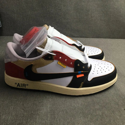 OW x AJ 1 Low OG Goat Lows Shoes Women's Sneakers – Nk0004820