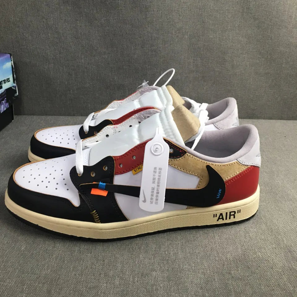 OW x AJ 1 Low OG Goat Lows Shoes Women's Sneakers – Nk0004820