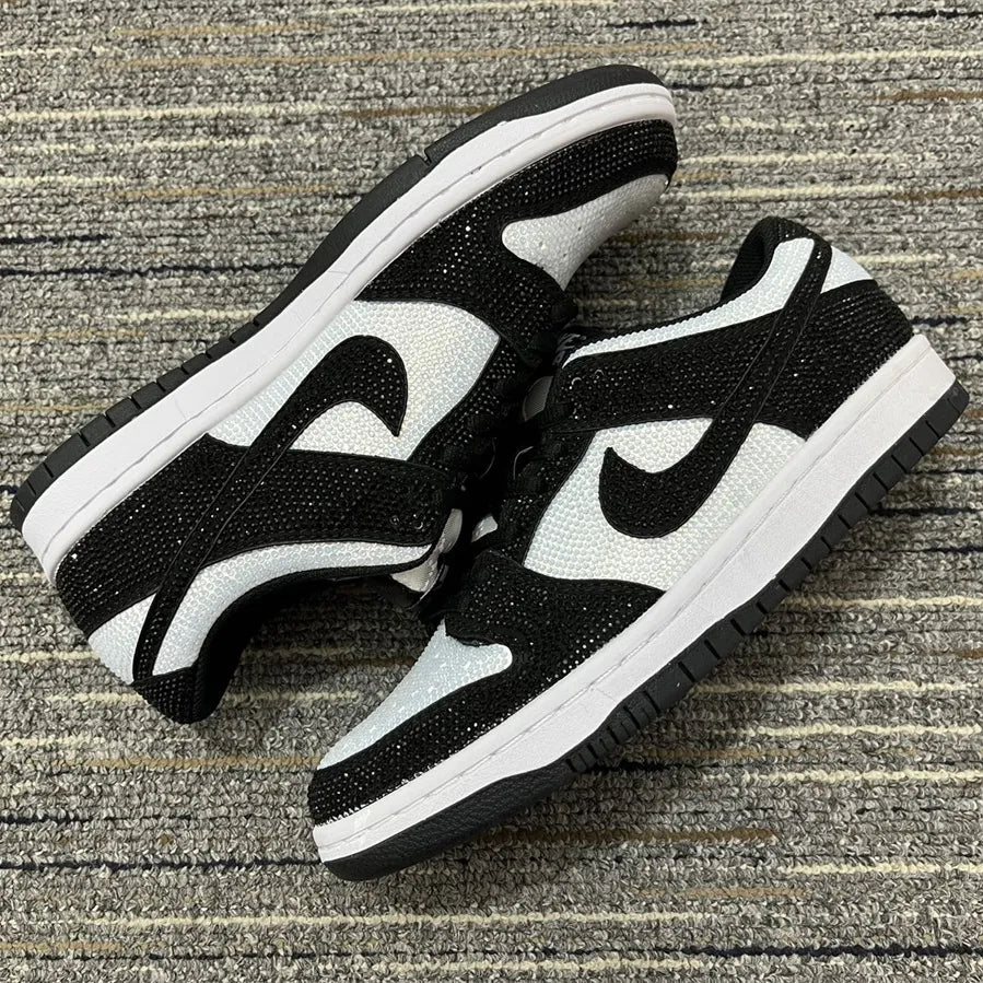 Dunk Low Black White Crystal Shoes Men'S Sneakers – Nk0004834
