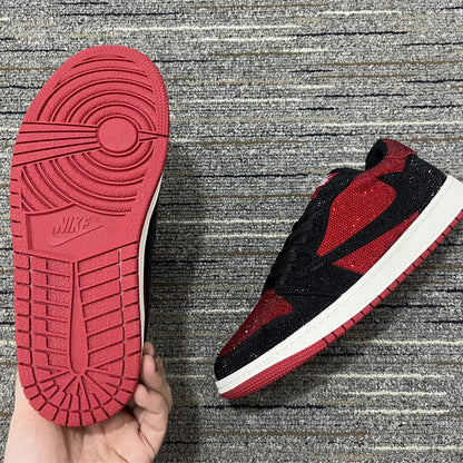 Aj 1 Low Bred Crystal Men'S Sneakers – Nk0004836