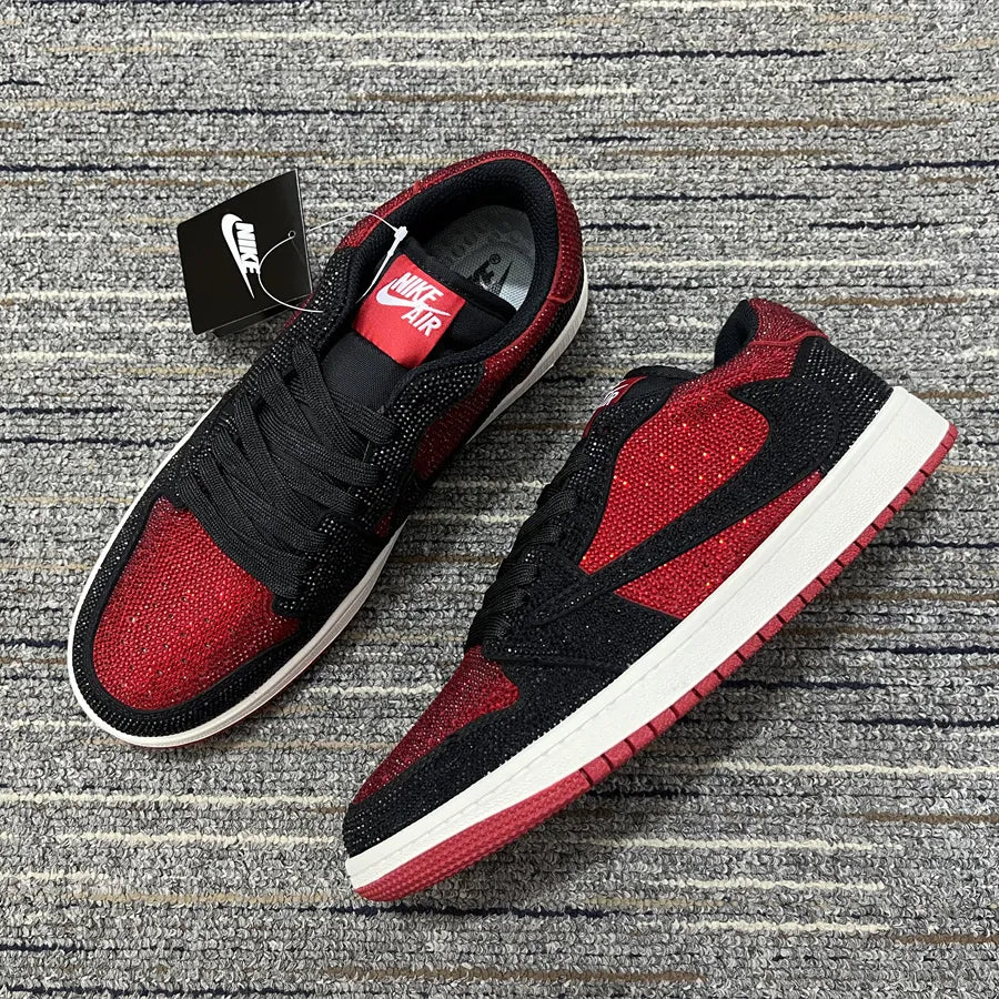 Aj 1 Low Bred Crystal Men'S Sneakers – Nk0004836