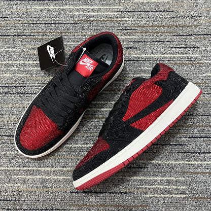 Aj 1 Low Bred Crystal Men'S Sneakers – Nk0004836
