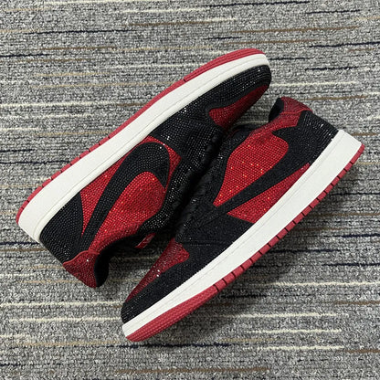 Aj 1 Low Bred Crystal Men'S Sneakers – Nk0004836