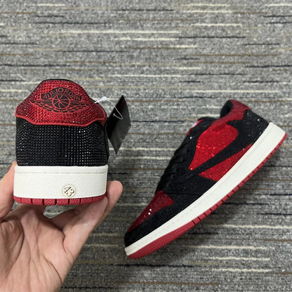 Aj 1 Low Bred Crystal Men'S Sneakers – Nk0004836