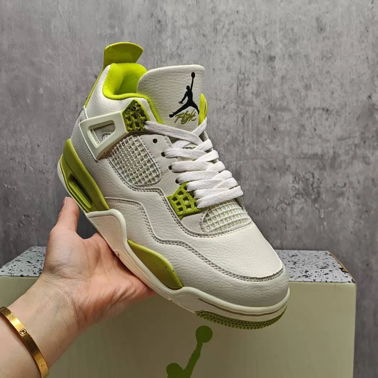 J.Balvin x AJ 4 OG Lemonade Shoes Women's Sneakers – Nk0004879