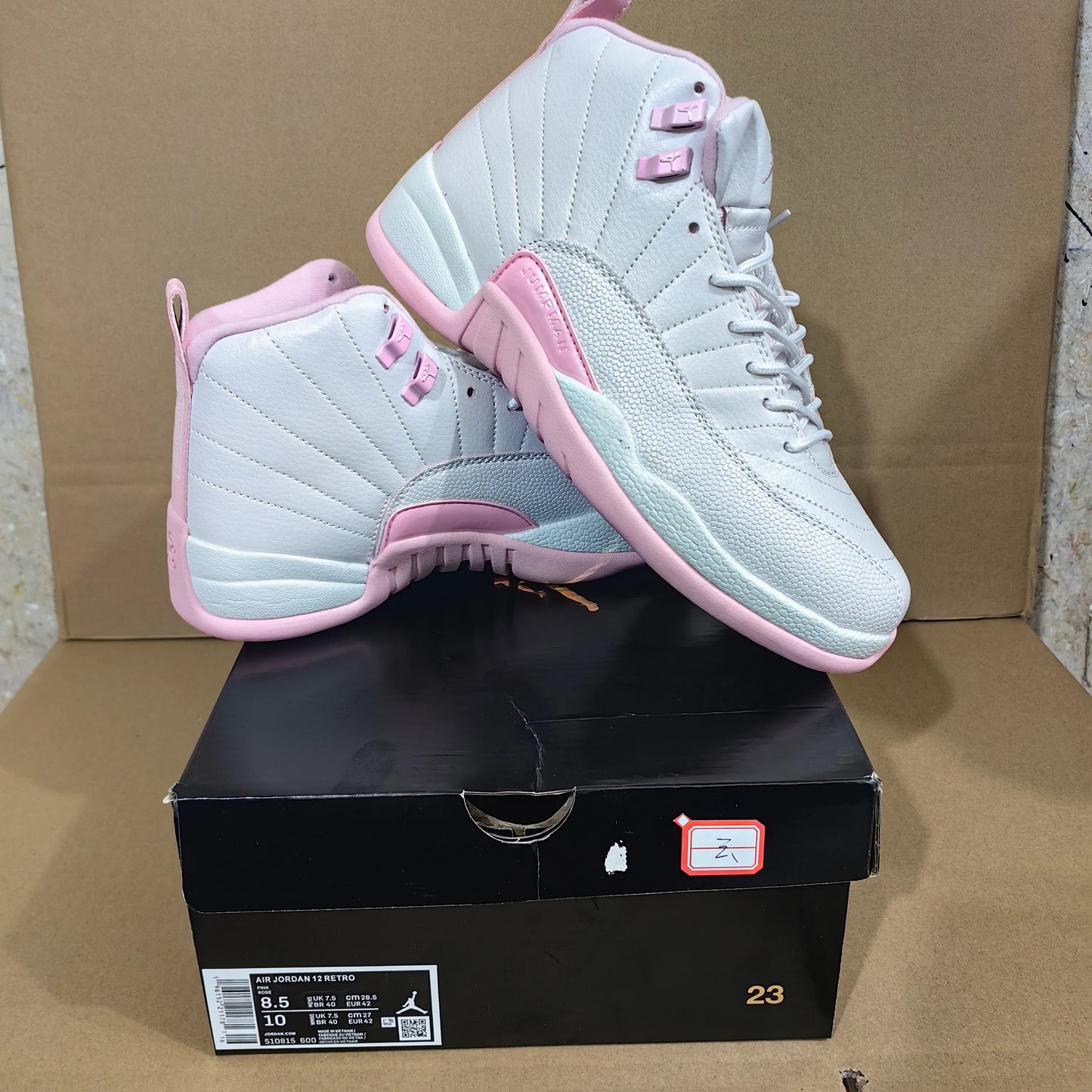 Aj 12 White Pearl Pink Shoes Men'S Sneakers – Nk0004936