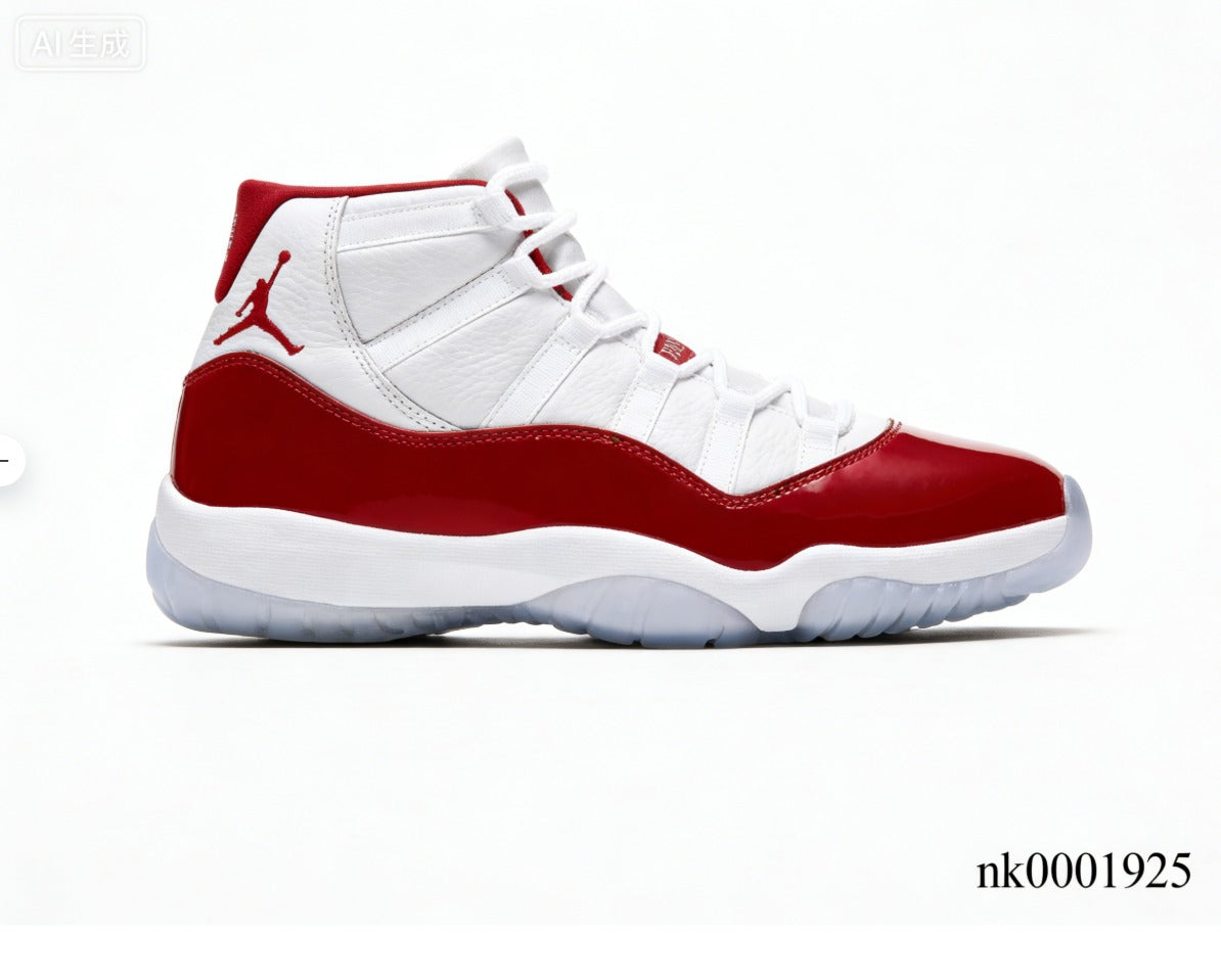 Air Jordan 11 Retro Cherry 2022 – Varsity Red/White | AJ11 | nk0001925 sneaker with glossy red patent leather and mesh.