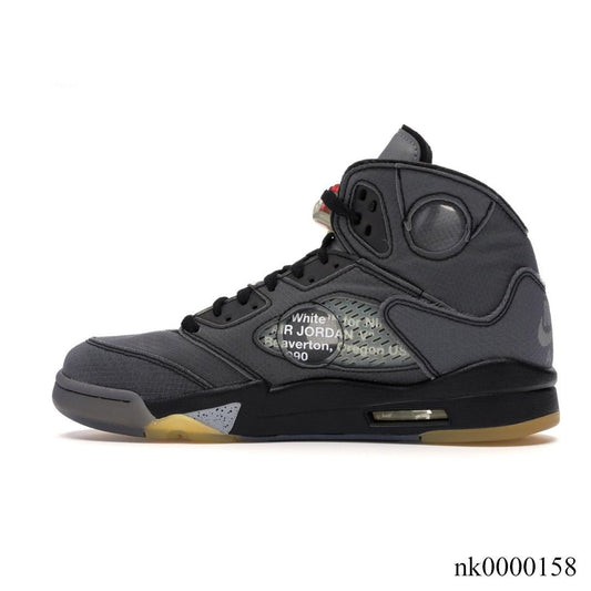 Aj 5 Retro Ow Black Shoes Men'S Sneakers – Nk0000158